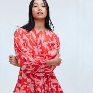 RHODE ELLA Red Floral Mini Dress XL